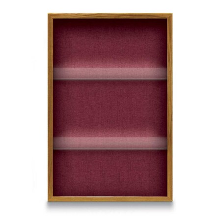 United Visual Products Outdoor Enclosed Combo Board, 48"x36", Satin Frame/Burgundy & Pumice UVCB4836OD-BURGUN-PUMICE